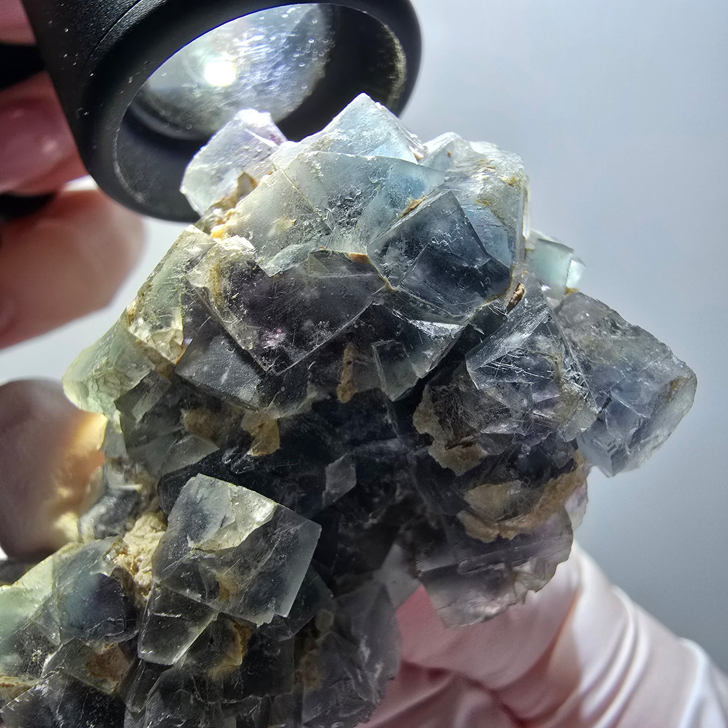 Rare cube de fluorite fantôme, spécimen d'orthose, Erongo, Namibie, 77*39*23 mm, n° 12194 