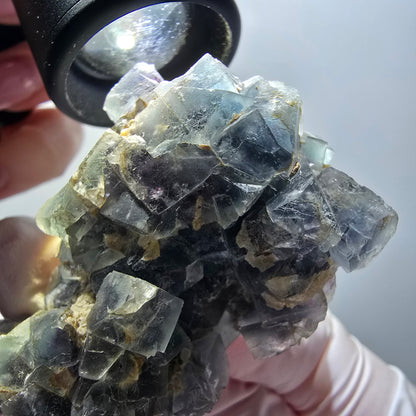 Rare cube de fluorite fantôme, spécimen d'orthose, Erongo, Namibie, 77*39*23 mm, n° 12194 