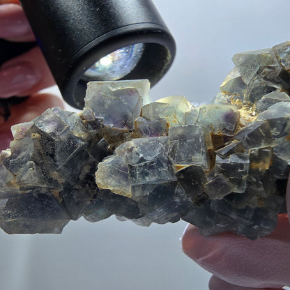 Rare cube de fluorite fantôme, spécimen d'orthose, Erongo, Namibie, 77*39*23 mm, n° 12194 