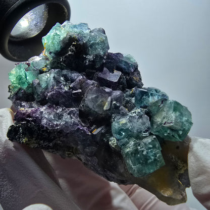 Rare fluorite, schorl tourmaline, orthoclase, smoky quartz specimen from Erongo, Namibia 75*43*50mm #12197 