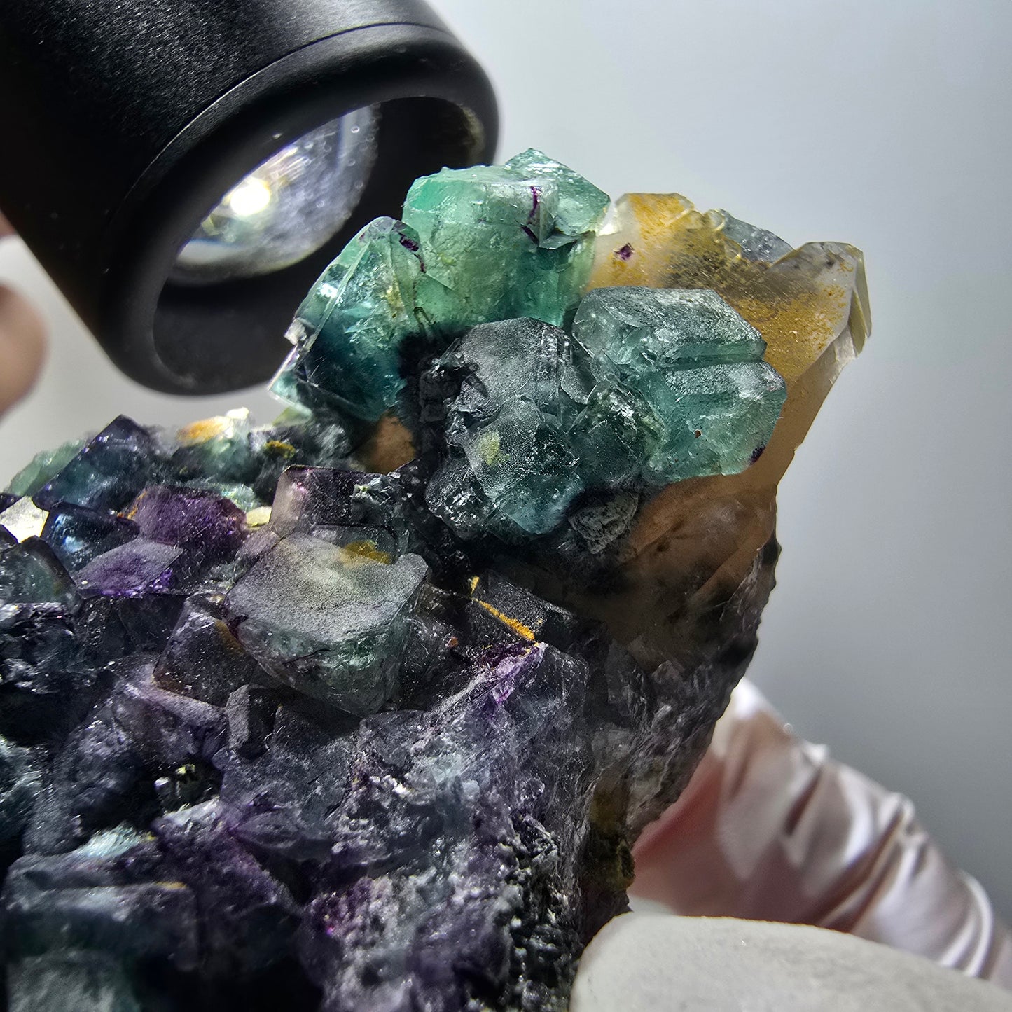 Rare fluorite, schorl tourmaline, orthoclase, smoky quartz specimen from Erongo, Namibia 75*43*50mm #12197 