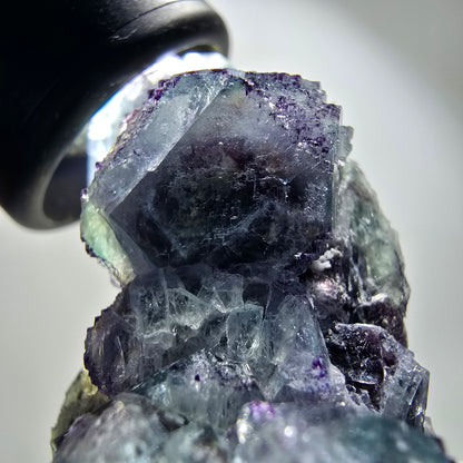 Rare spécimen de cube de fluorite fantôme, vert-violet, Okorusu, Namibie, 55*44*24 mm #12201 