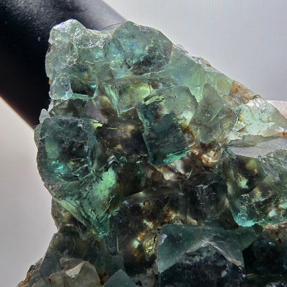 Cube de fluorite fantôme à degrés, tessellé, vert Okorusu, Namibie 59*57*13mm #12206 