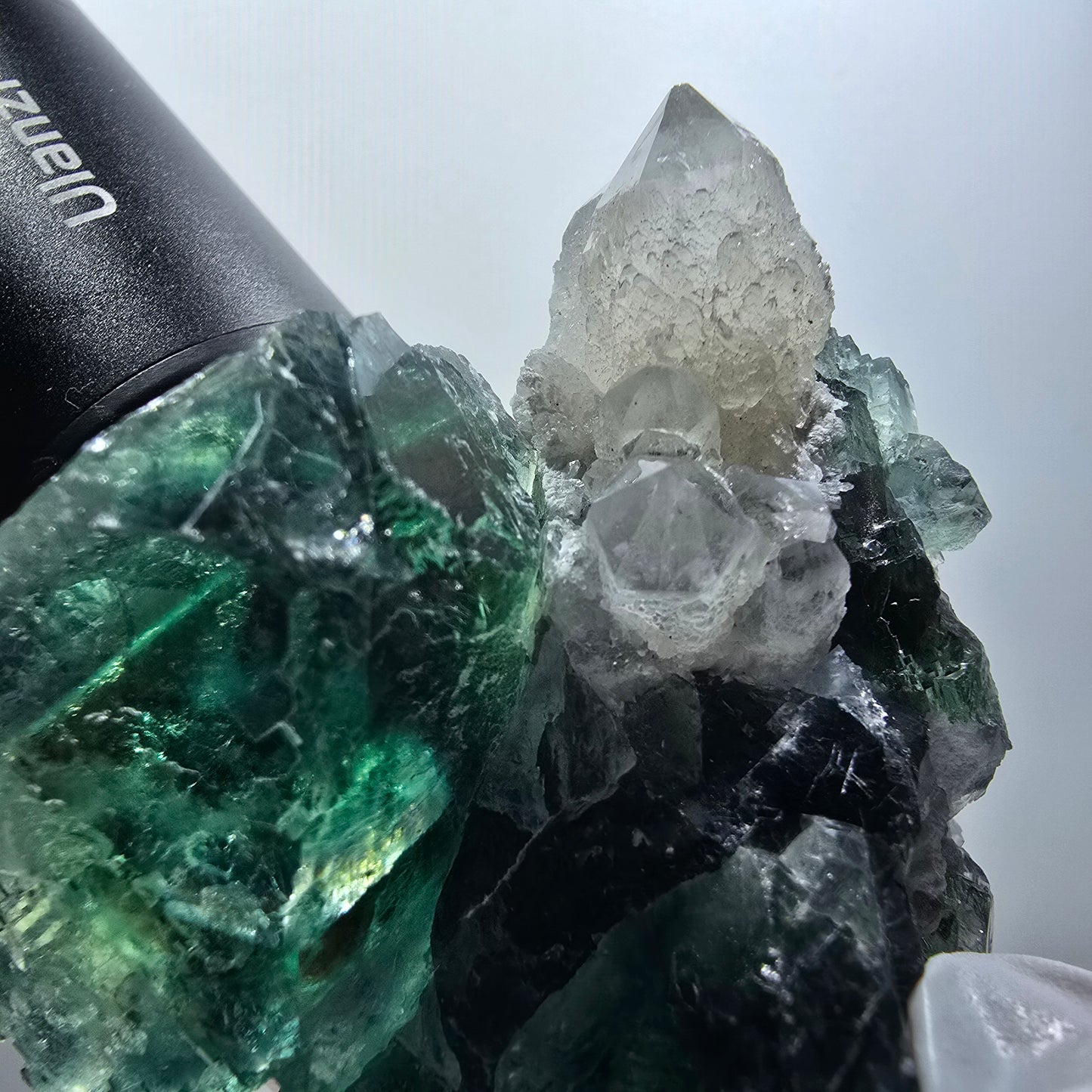 Cube de fluorite fantôme, spécimen de quartz, Okorusu parqueté, Namibie 76*64*46 mm #12207 