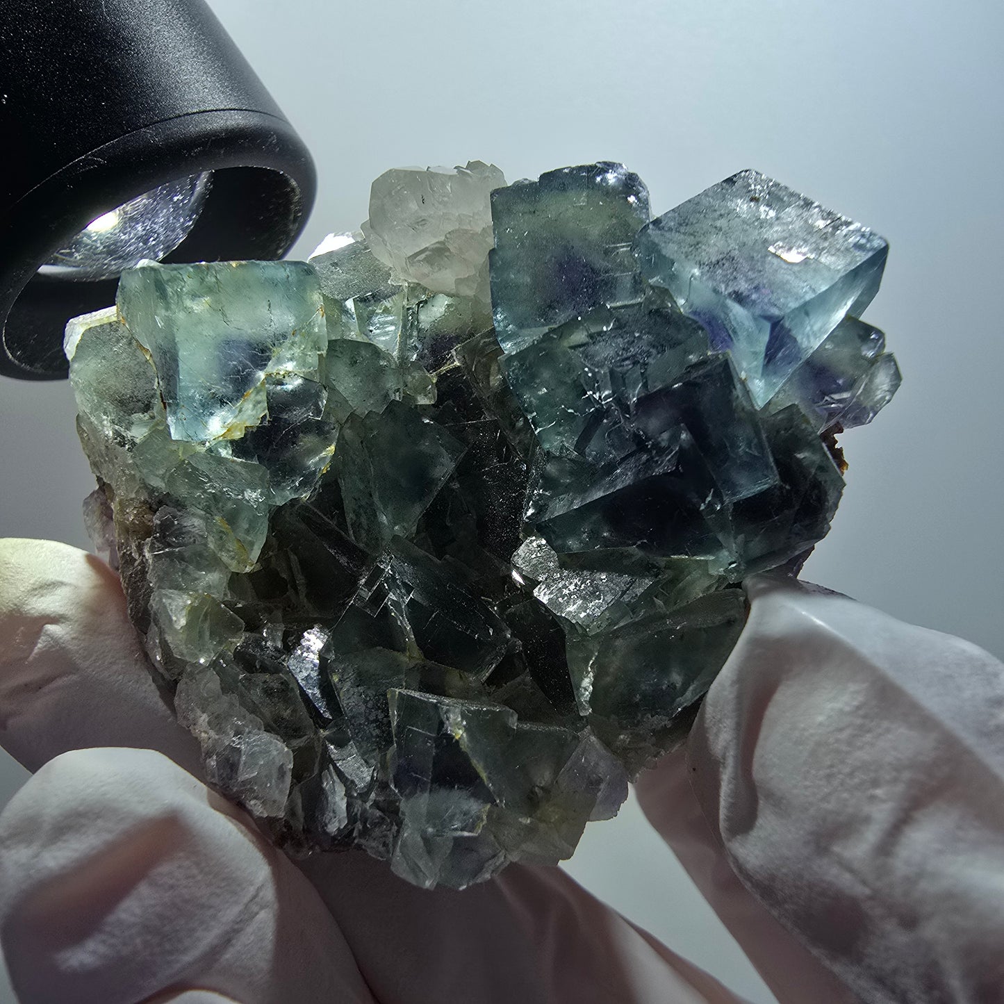 Cube de fluorite fantôme, spécimen de quartz, Okorusu parqueté, Namibie 54*48*30 mm #12208 