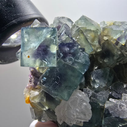 Cube de fluorite fantôme, spécimen de quartz, Okorusu parqueté, Namibie 54*48*30 mm #12208 