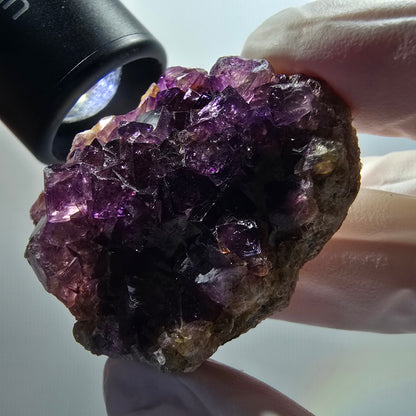 Spécimen cubique de fluorite fantôme très clair, violet Okorusu, Namibie 45*36*19mm #12215 
