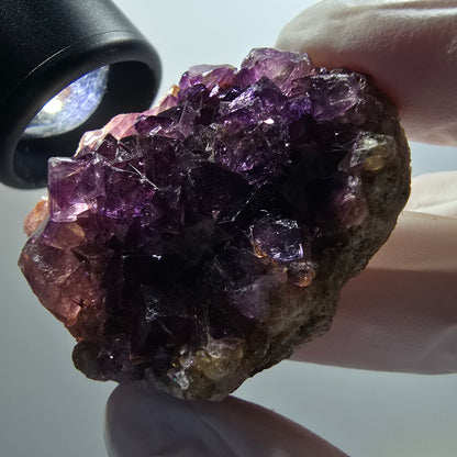 Spécimen cubique de fluorite fantôme très clair, violet Okorusu, Namibie 45*36*19mm #12215 