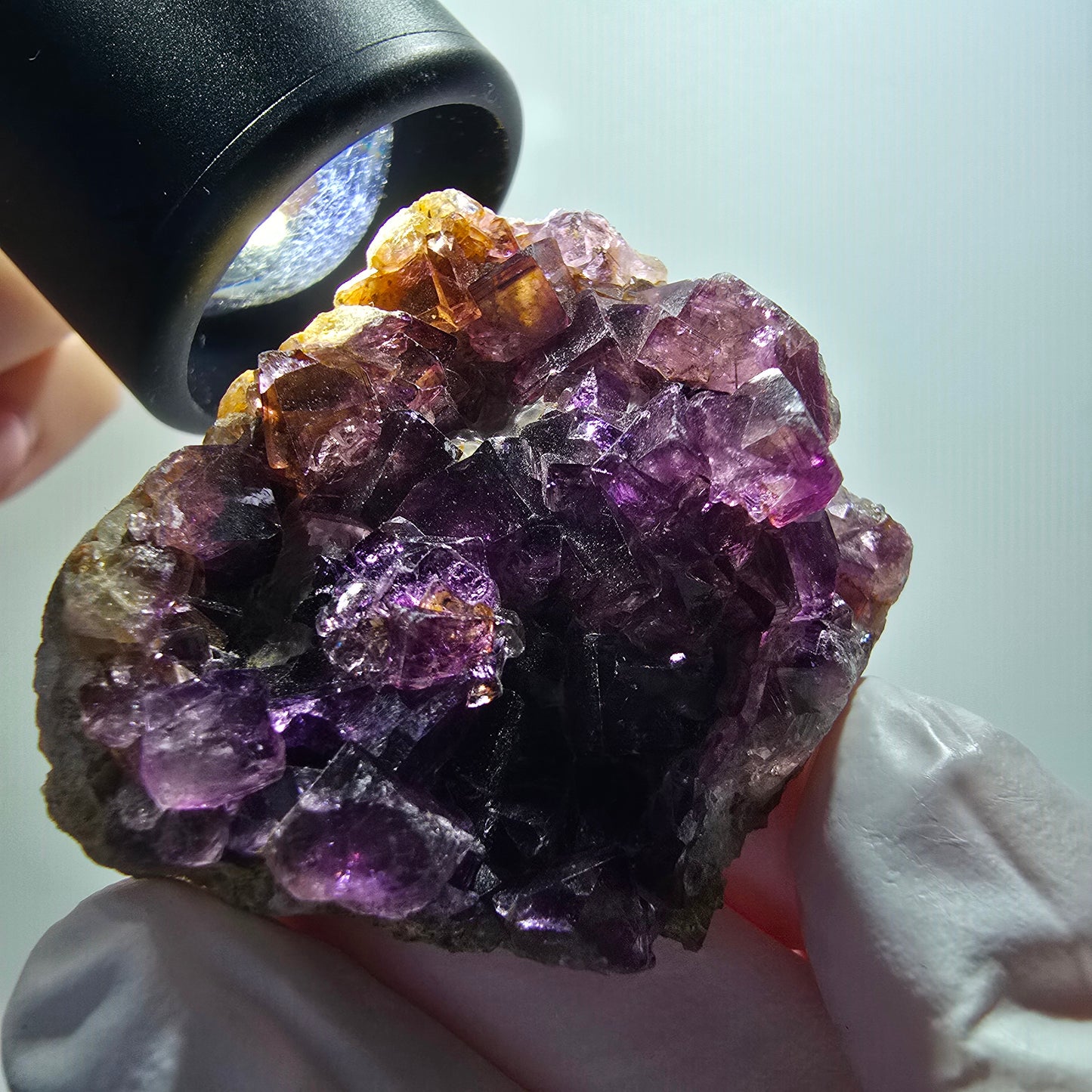 Spécimen cubique de fluorite fantôme très clair, violet Okorusu, Namibie 45*36*19mm #12215 