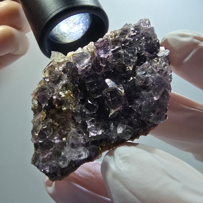 Rare phantom fluorite cube specimen, green-purple, Okorusu, Namibia, 56*36*14mm #12216 
