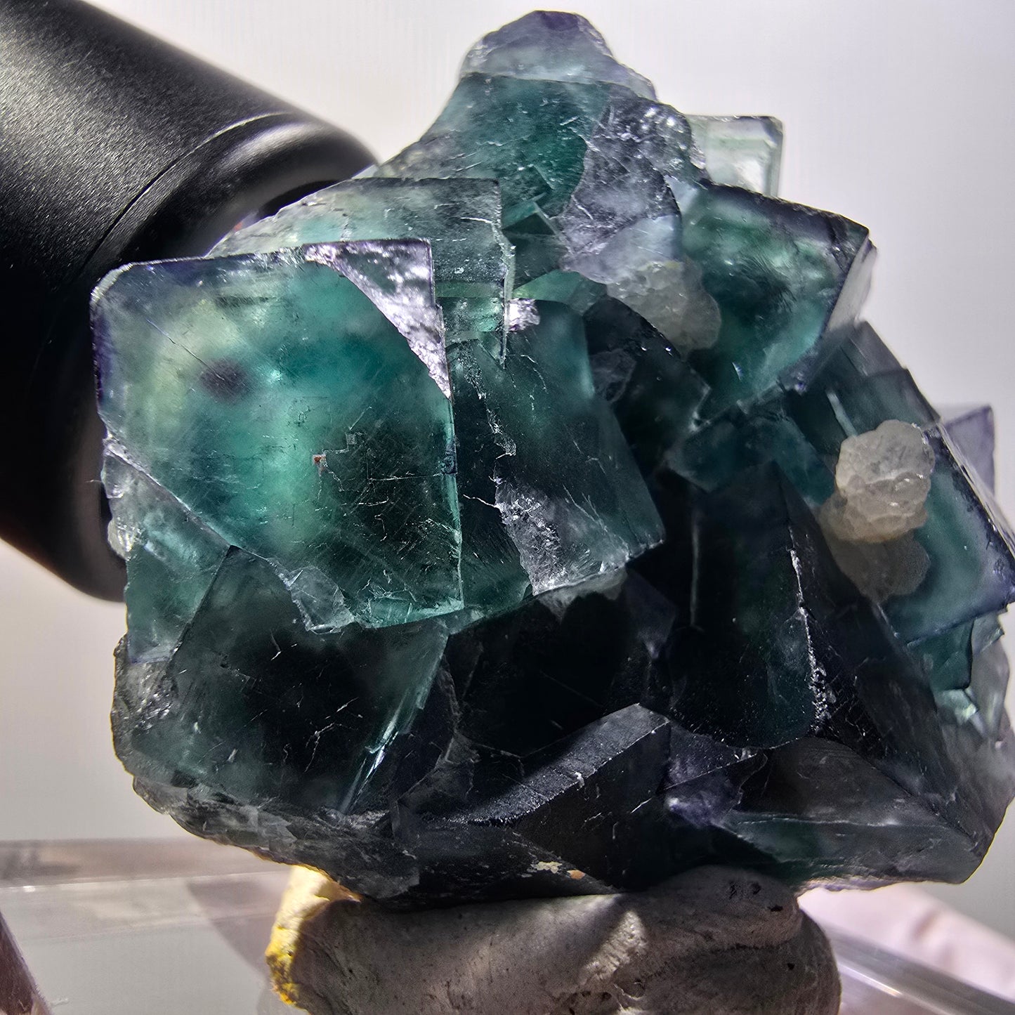 Cube de fluorite fantôme, spécimen de quartz, Okorusu parqueté, Namibie 53*51*24mm #12217 
