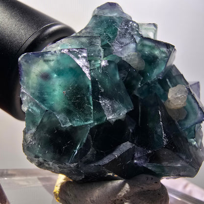 Cube de fluorite fantôme, spécimen de quartz, Okorusu parqueté, Namibie 53*51*24mm #12217 