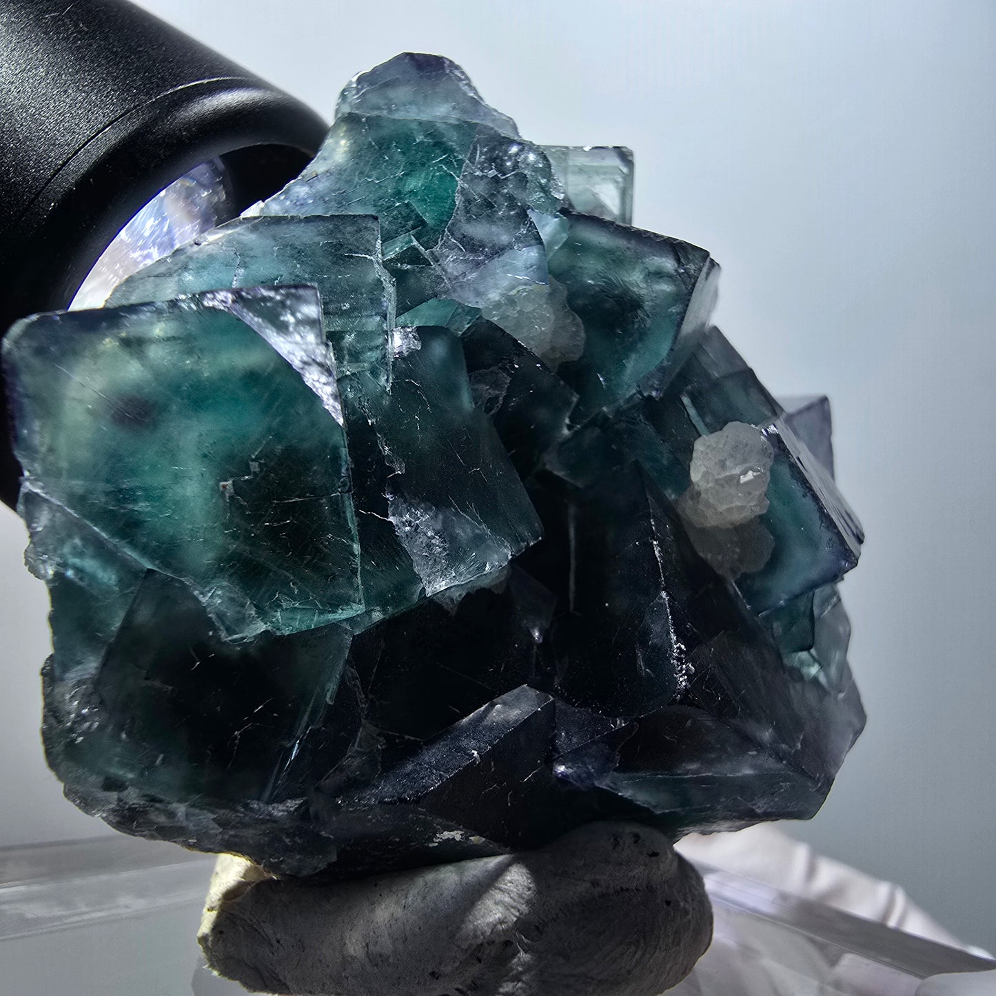 Cube de fluorite fantôme, spécimen de quartz, Okorusu parqueté, Namibie 53*51*24mm #12217 