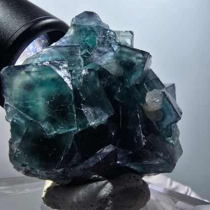 Cube de fluorite fantôme, spécimen de quartz, Okorusu parqueté, Namibie 53*51*24mm #12217 