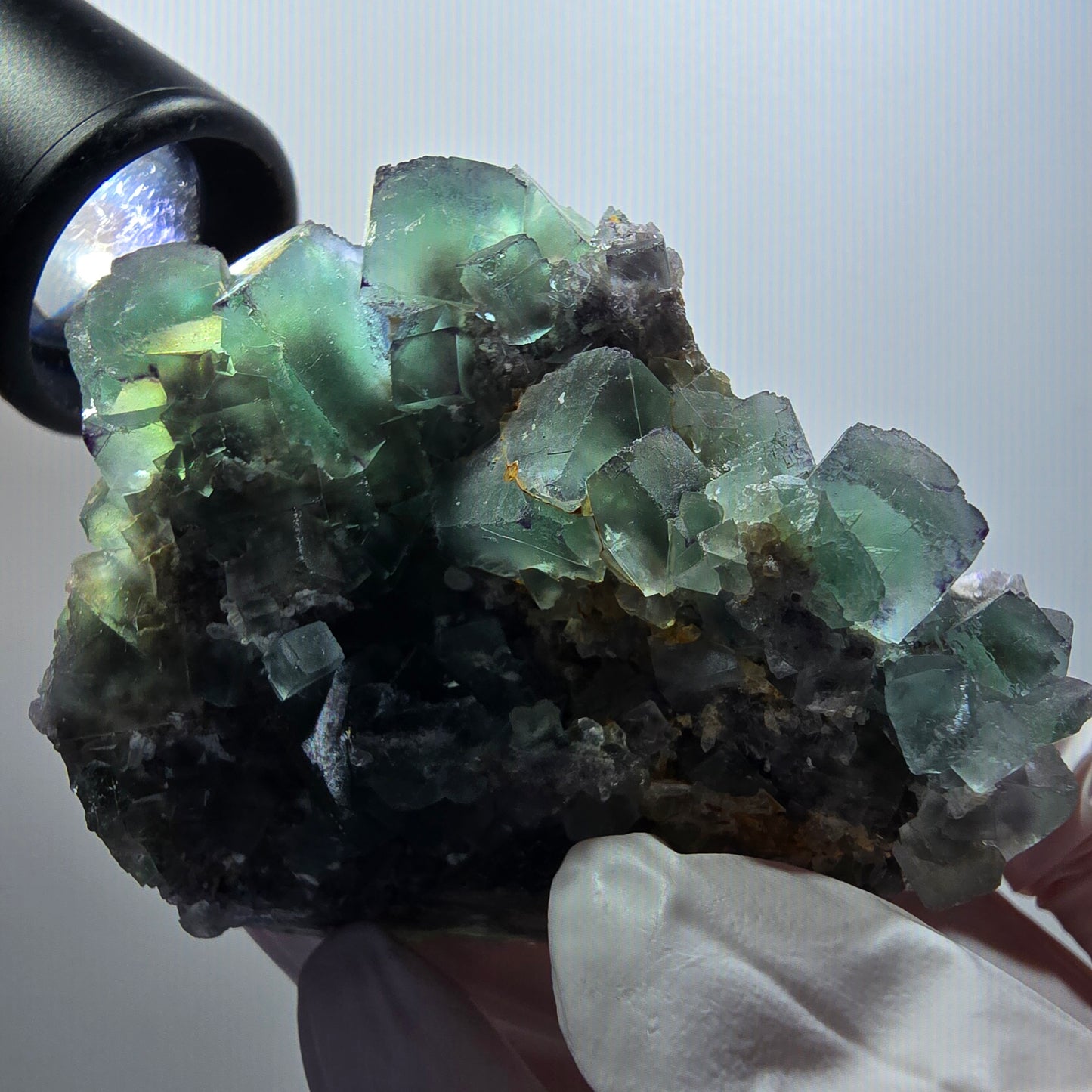Phantom Fluorite Cube Quartz Specimen Parqueted Zonal Okorusu, Namibia 68*56*46mm #12218 