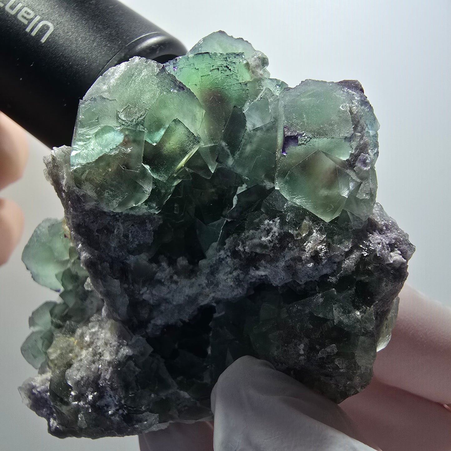 Phantom Fluorite Cube Quartz Specimen Parqueted Zonal Okorusu, Namibia 68*56*46mm #12218 