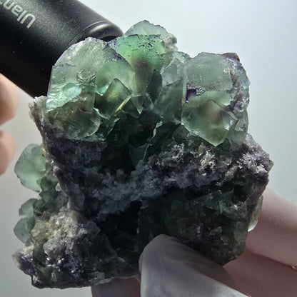 Phantom Fluorite Cube Quartz Specimen Parqueted Zonal Okorusu, Namibia 68*56*46mm #12218 