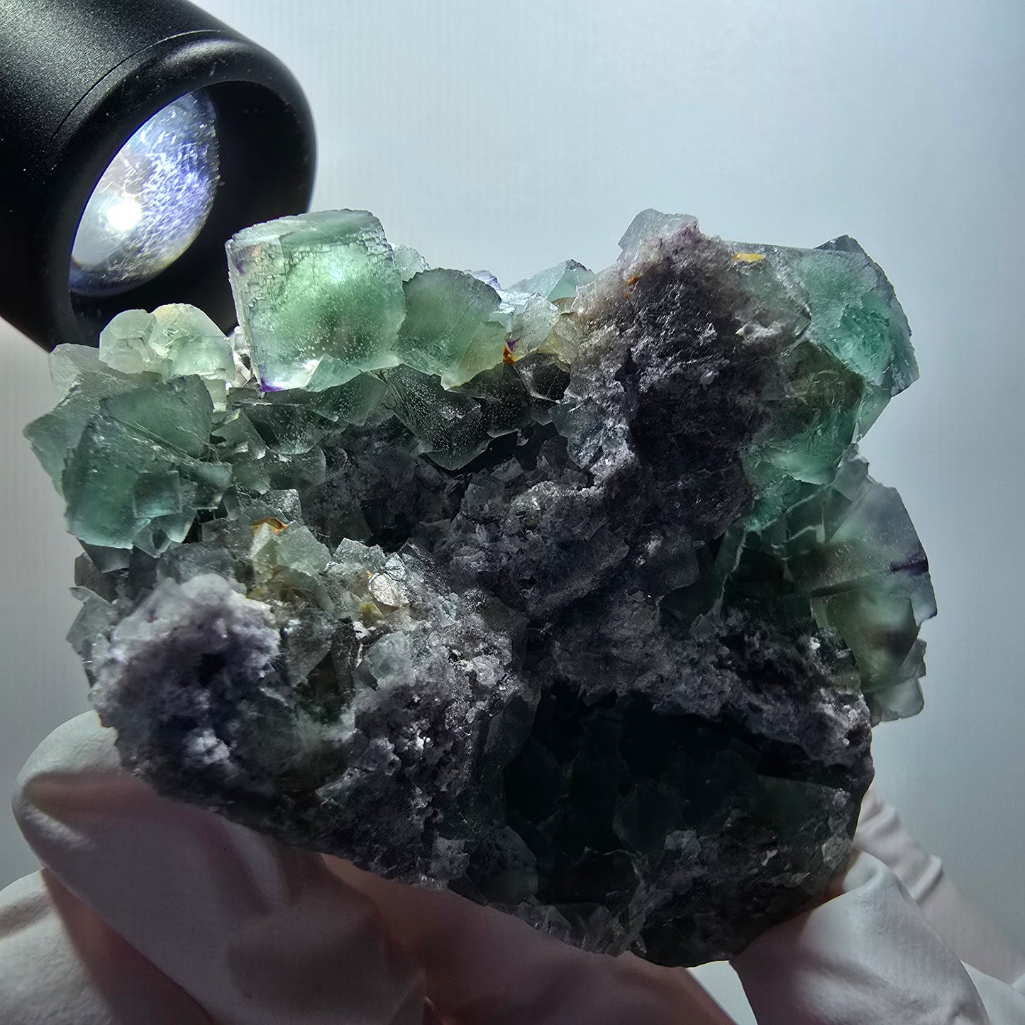 Phantom Fluorite Cube Quartz Specimen Parqueted Zonal Okorusu, Namibia 68*56*46mm #12218 