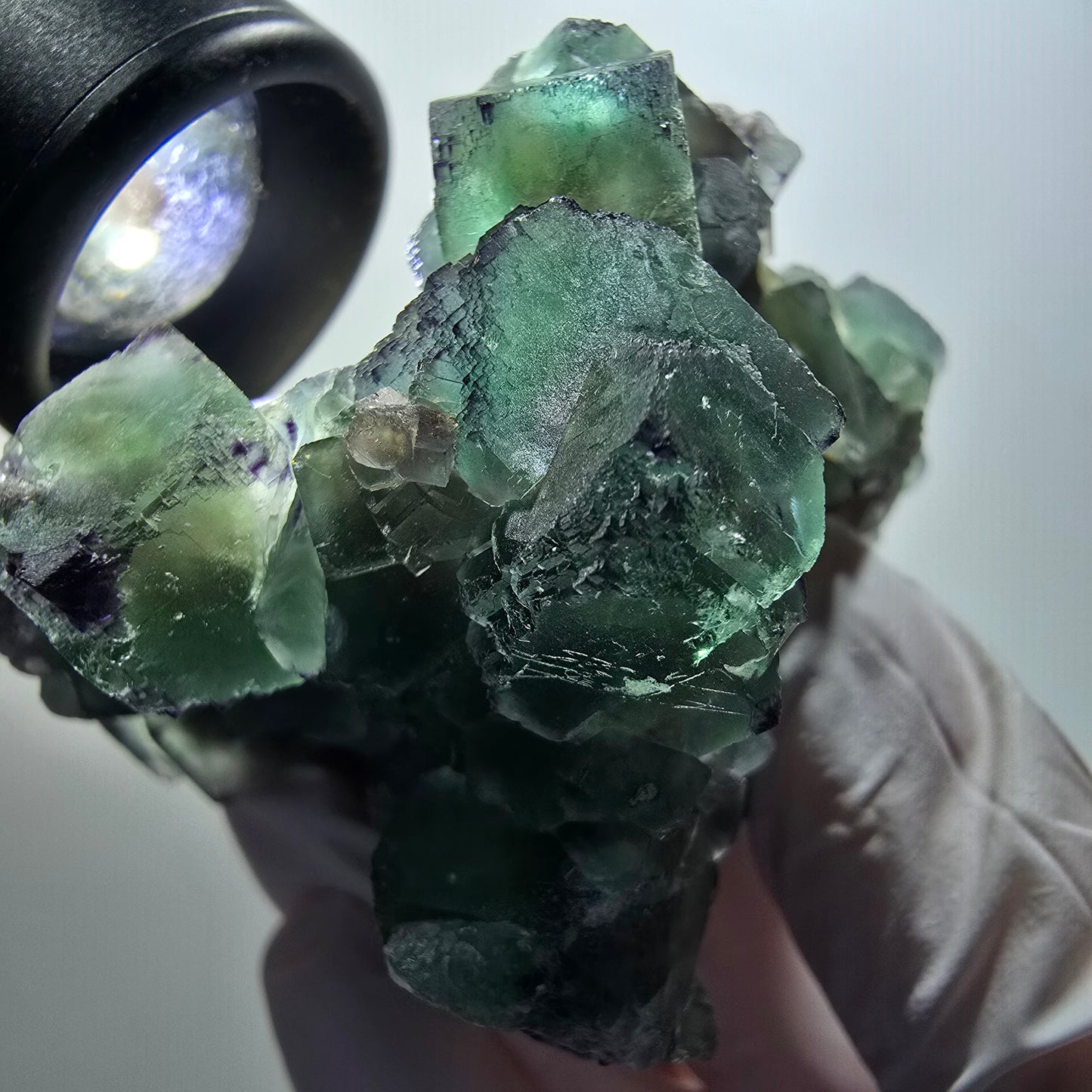 Phantom Fluorite Cube Quartz Specimen Parqueted Zonal Okorusu, Namibia 68*56*46mm #12218 
