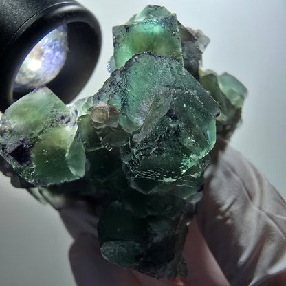 Phantom Fluorite Cube Quartz Specimen Parqueted Zonal Okorusu, Namibia 68*56*46mm #12218 