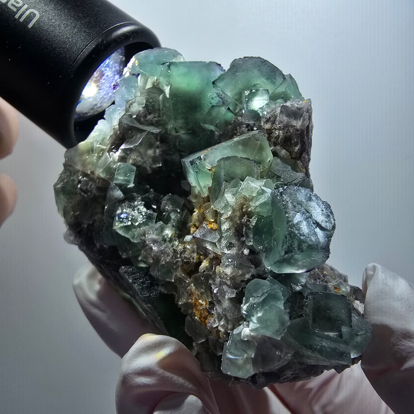 Phantom Fluorite Cube Quartz Specimen Parqueted Zonal Okorusu, Namibia 68*56*46mm #12218 