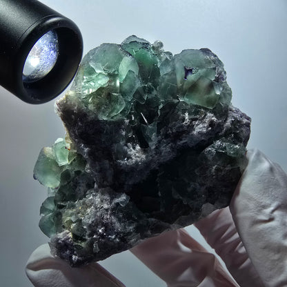Phantom Fluorite Cube Quartz Specimen Parqueted Zonal Okorusu, Namibia 68*56*46mm #12218 