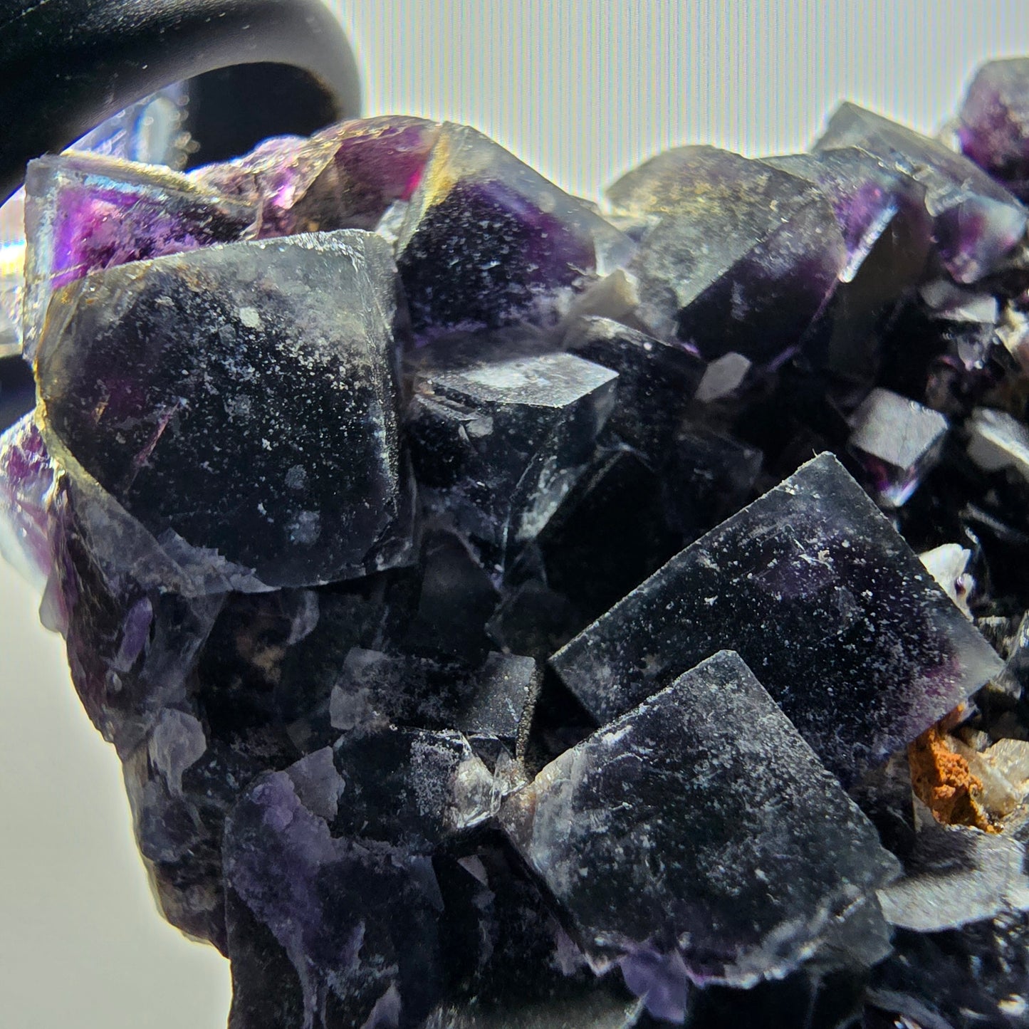 Phantom Fluorit Würfel, Quarz Stufe, grün lila blau Okorusu, Namibia 75*63*27mm #12219