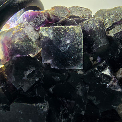 Phantom Fluorit Würfel, Quarz Stufe, grün lila blau Okorusu, Namibia 75*63*27mm #12219