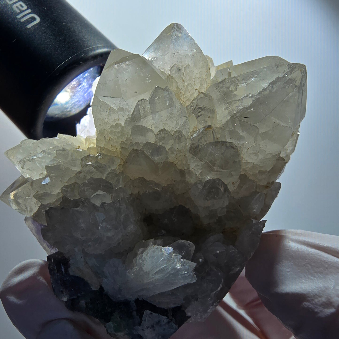 Cube de fluorite fantôme, spécimen de quartz, Okorusu vert-violet, Namibie 61*45*39 mm #12220 