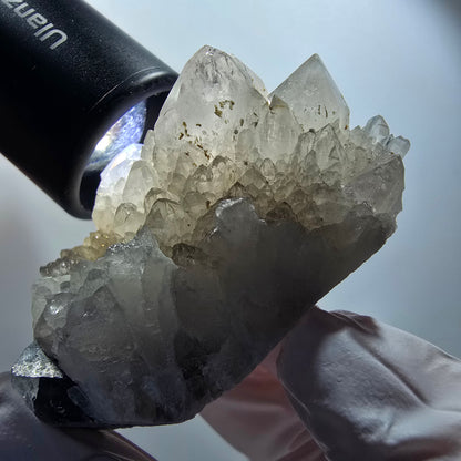 Cube de fluorite fantôme, spécimen de quartz, Okorusu vert-violet, Namibie 61*45*39 mm #12220 