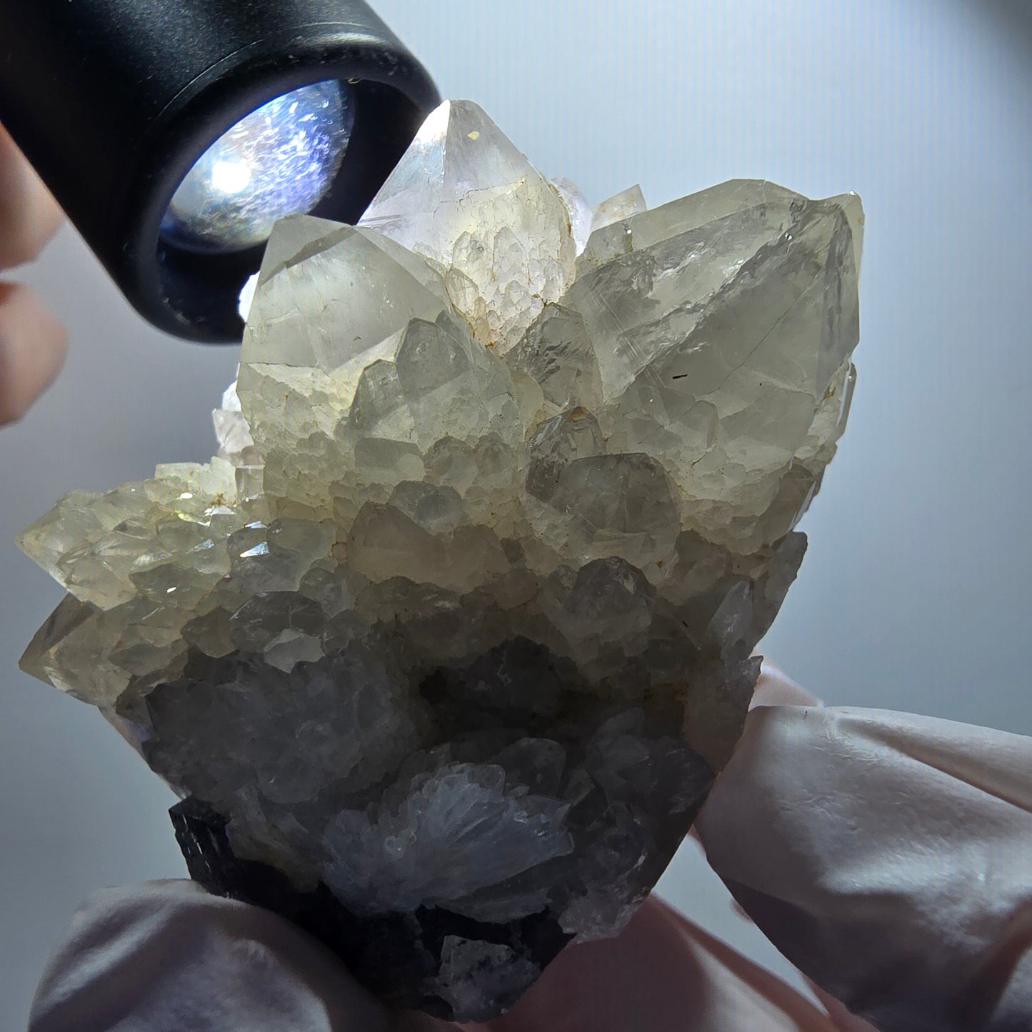Cube de fluorite fantôme, spécimen de quartz, Okorusu vert-violet, Namibie 61*45*39 mm #12220 