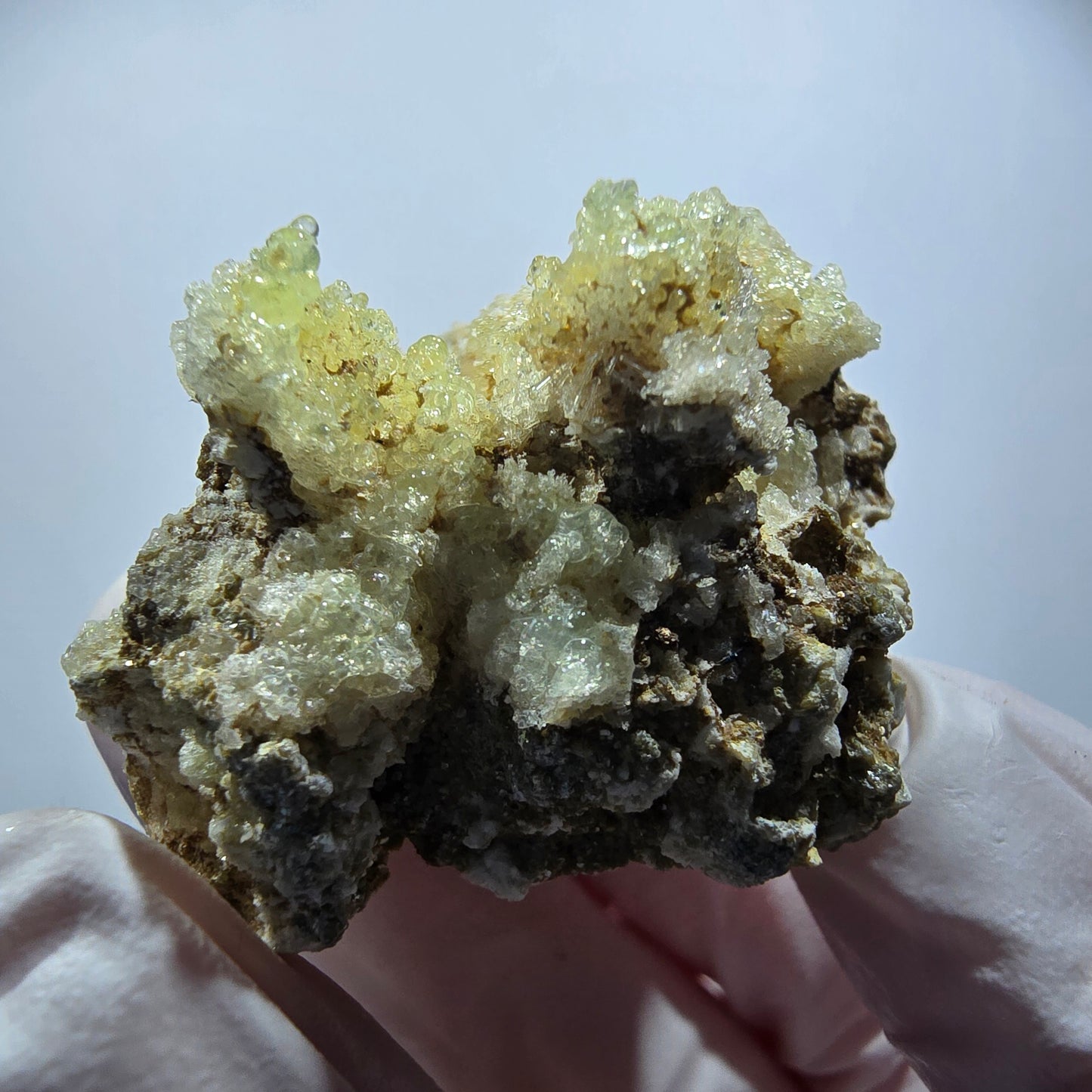 Seltene Hyalit Opal, Orthoklas, Muskovit Stufe Erongo, Namibia 40*32*30mm #12225