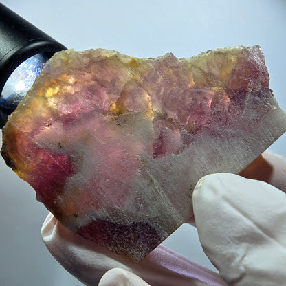Rare phantom fluorite cube specimen, stepped, purple Omehane, Namibia 68*48*19mm #12234 