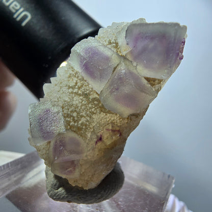 Phantom Fluorite Cube, Quartz Specimen, Green Purple Omehane, Namibia 32*19*20mm #12236 