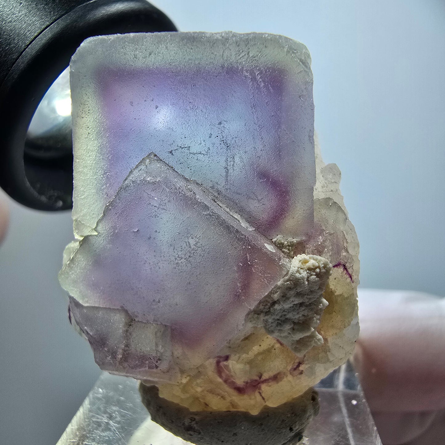 Phantom Fluorite Cube, Quartz Specimen, Green Purple Omehane, Namibia 34*27*21mm #12239 