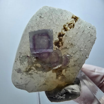Phantom Fluorite Cube, Quartz Specimen, Green Purple Omehane, Namibia 43*30*14mm #12241 