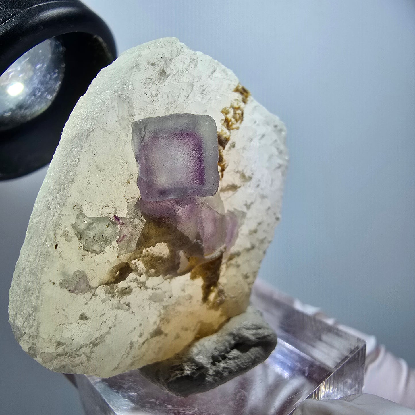 Phantom Fluorite Cube, Quartz Specimen, Green Purple Omehane, Namibia 43*30*14mm #12241 