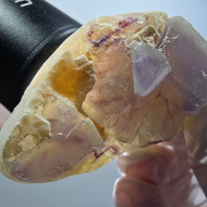 Phantom Fluorite Cube, Quartz Specimen, Green Purple Omehane, Namibia 66*33*21mm #12242 