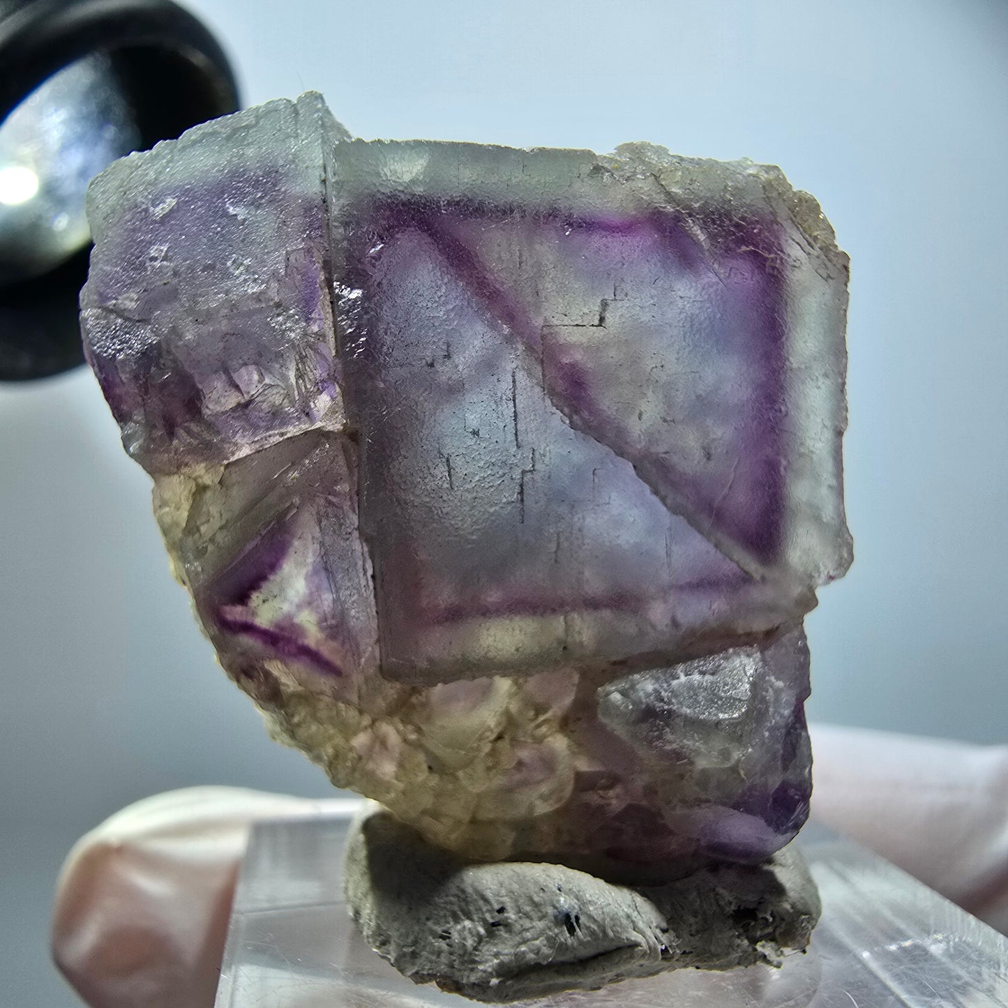 Phantom Fluorite Cube, Quartz Specimen, Green Purple Omehane, Namibia 36*30*8mm #12244 