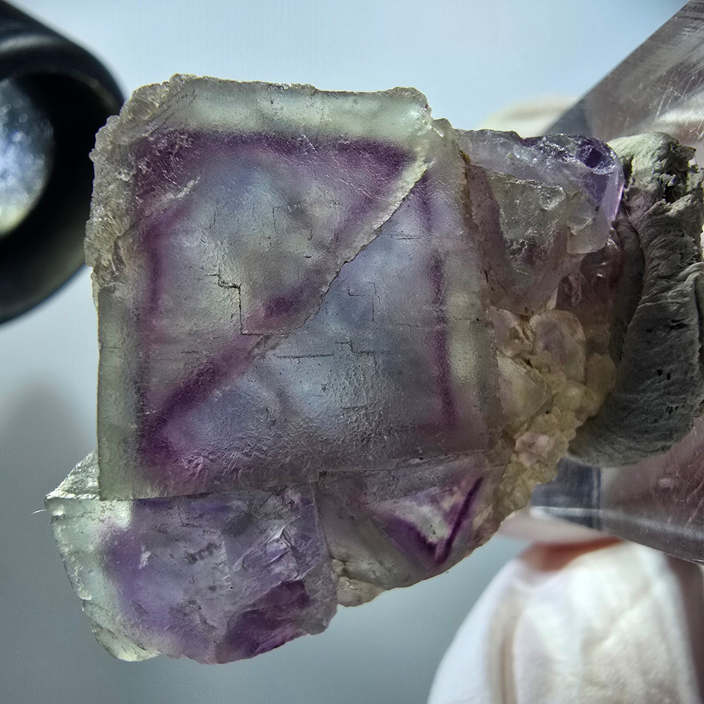 Phantom Fluorite Cube, Quartz Specimen, Green Purple Omehane, Namibia 36*30*8mm #12244 