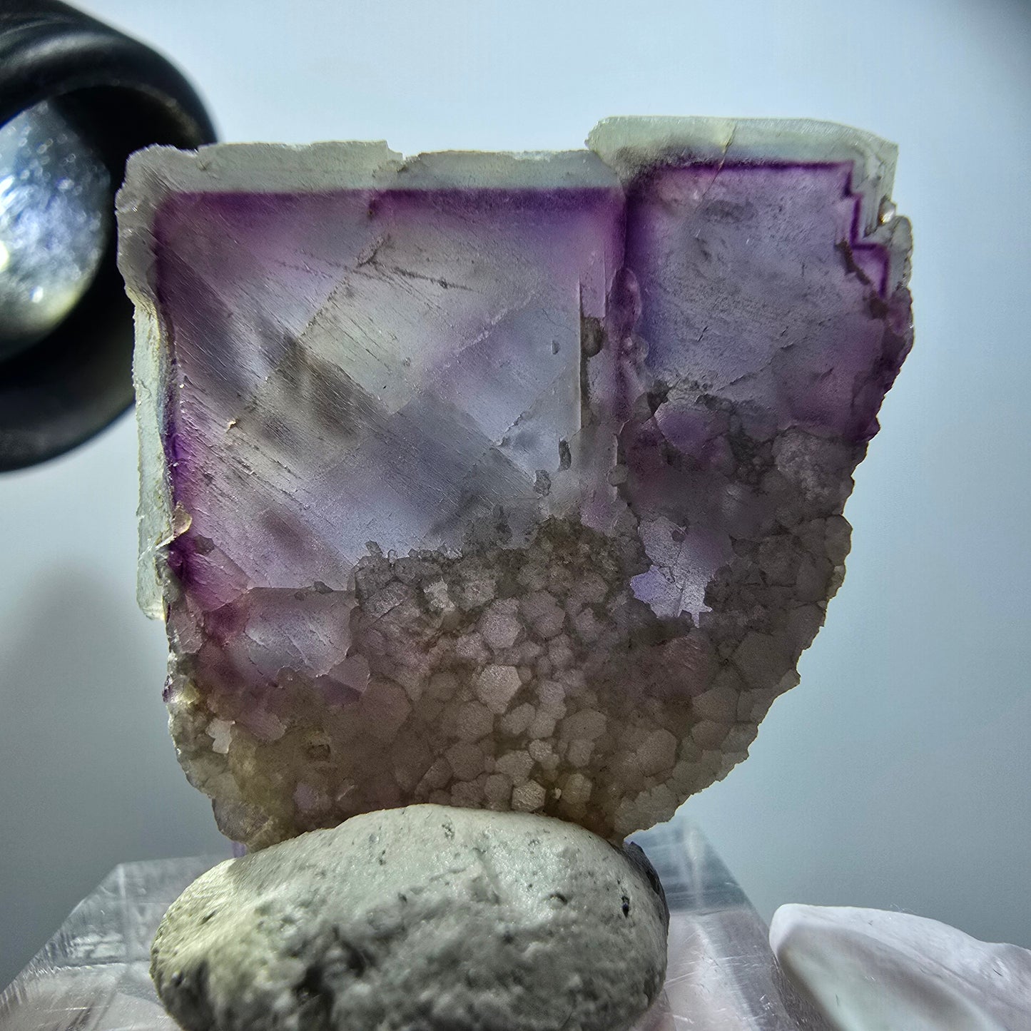 Phantom Fluorite Cube, Quartz Specimen, Green Purple Omehane, Namibia 36*30*8mm #12244 