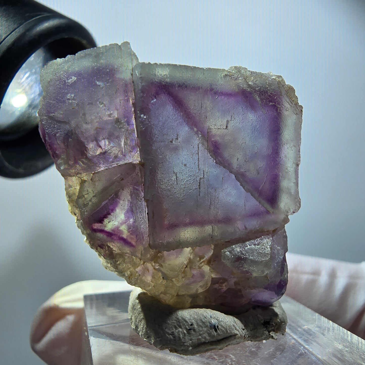 Phantom Fluorite Cube, Quartz Specimen, Green Purple Omehane, Namibia 36*30*8mm #12244 