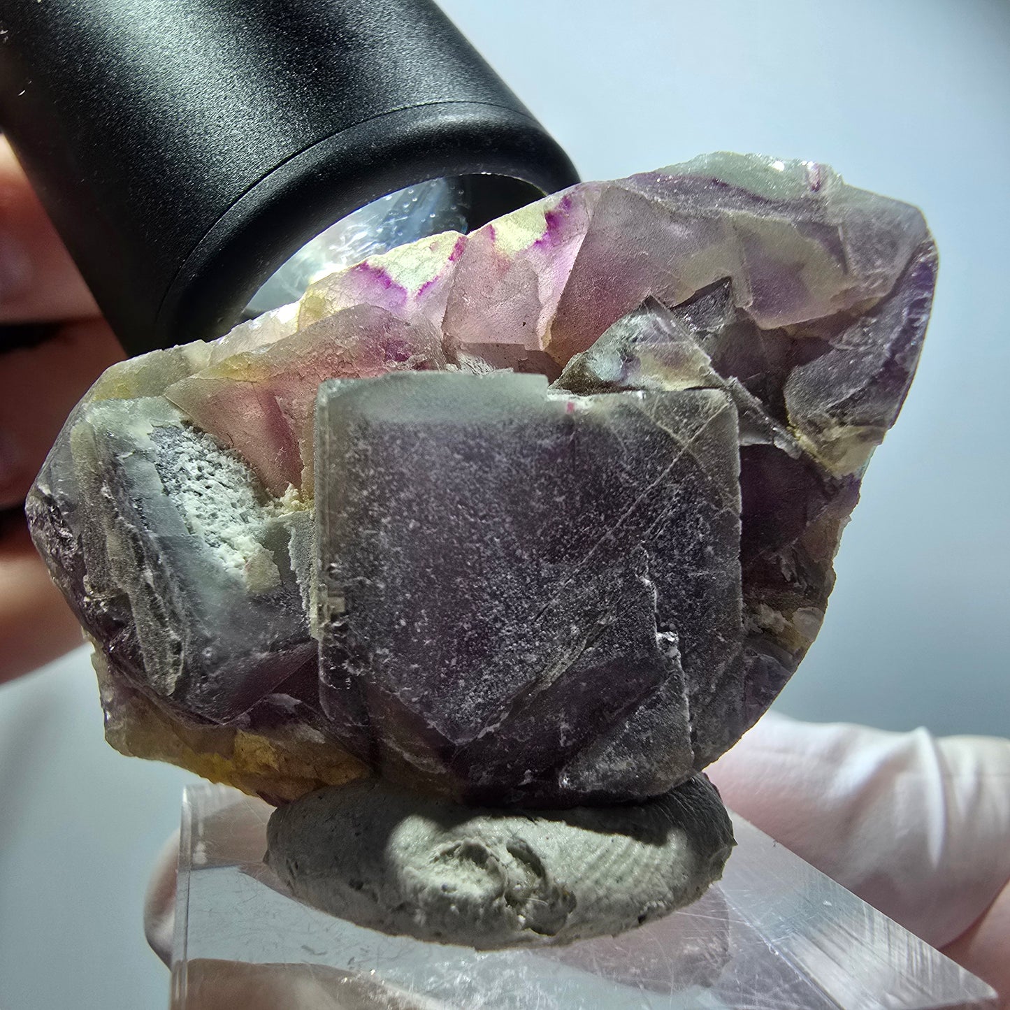 Phantom Fluorite Cube, Quartz Specimen, Green Purple Omehane, Namibia 47*28*21mm #12245 