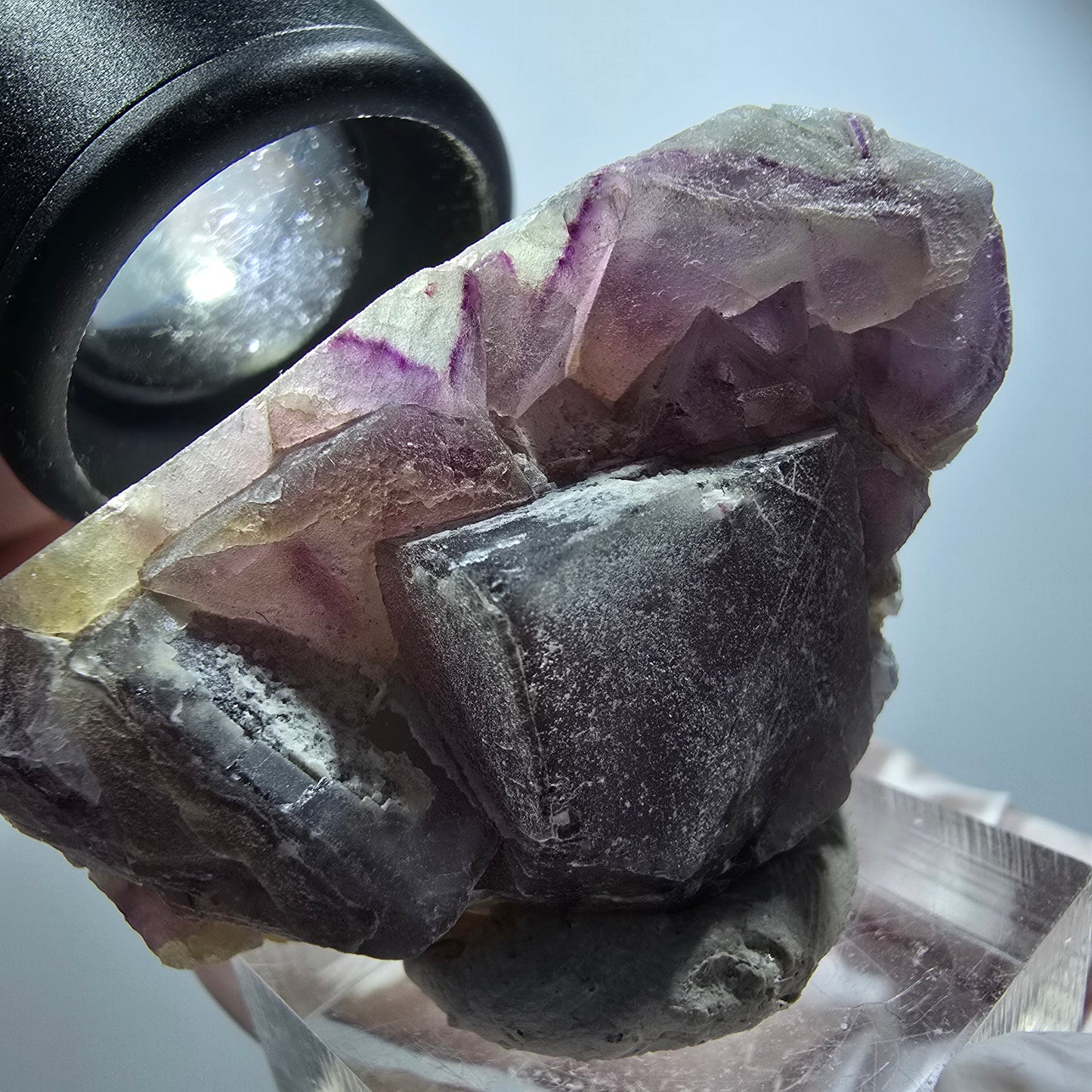 Phantom Fluorite Cube, Quartz Specimen, Green Purple Omehane, Namibia 47*28*21mm #12245 