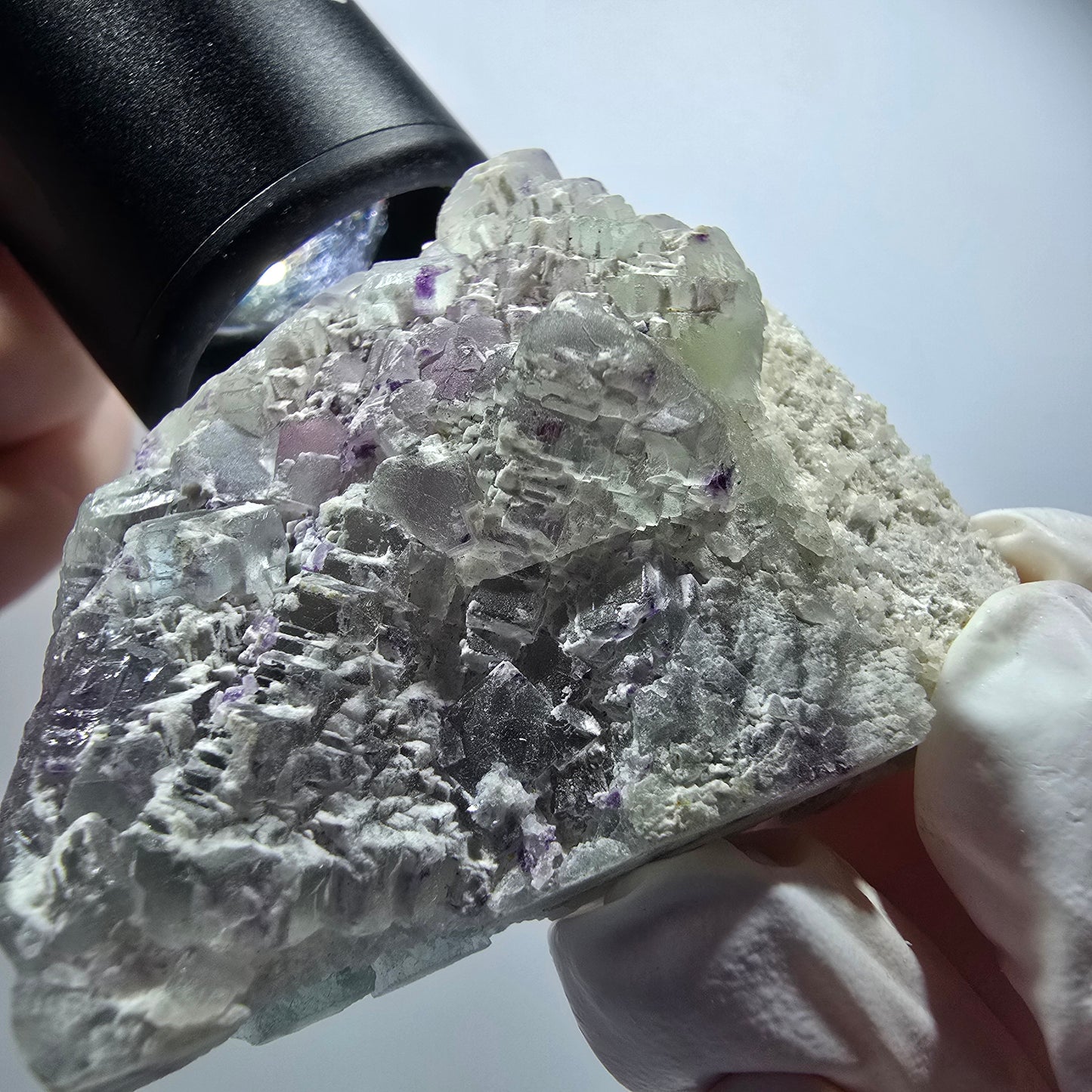Phantom Fluorite Cube, Quartz Specimen, Green Purple Omehane, Namibia 59*39*22mm #12246 