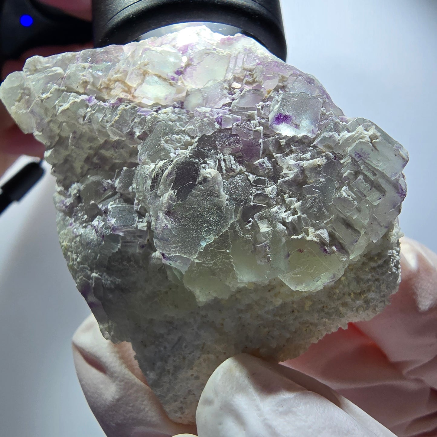 Phantom Fluorite Cube, Quartz Specimen, Green Purple Omehane, Namibia 59*39*22mm #12246 