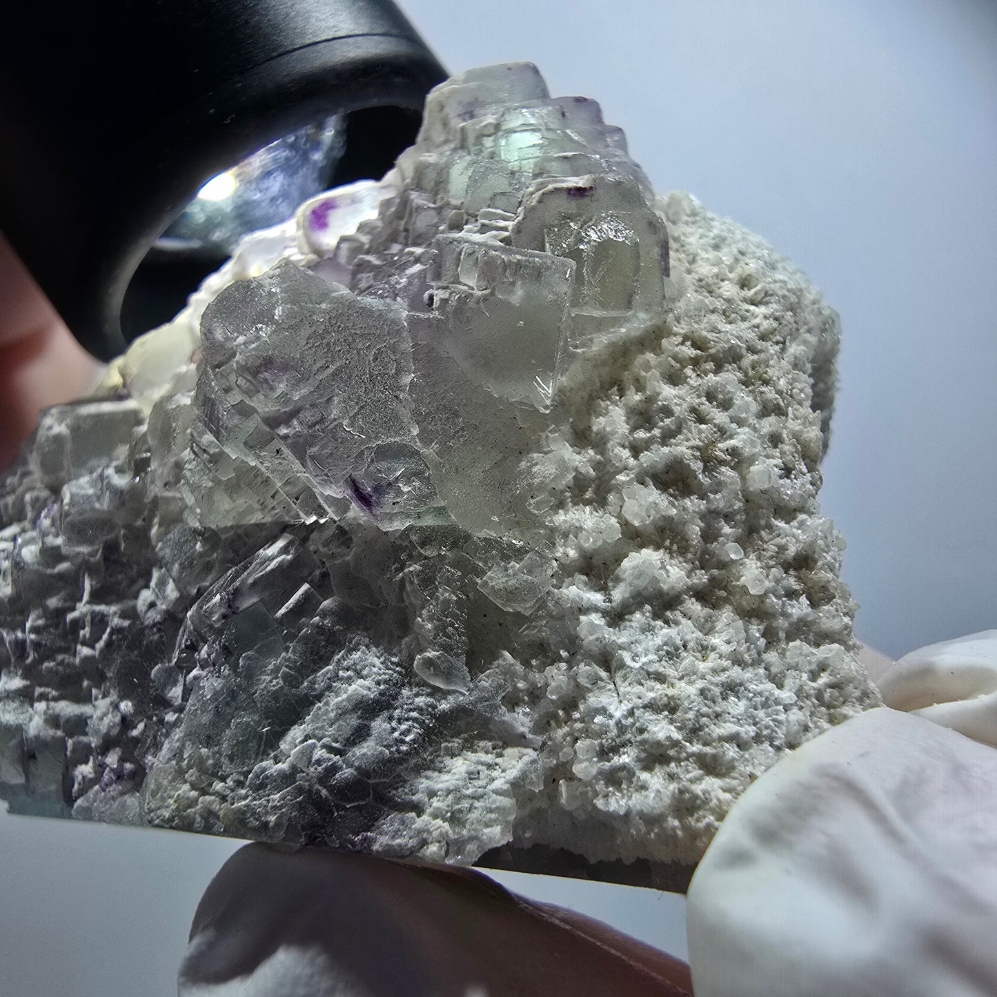 Phantom Fluorite Cube, Quartz Specimen, Green Purple Omehane, Namibia 59*39*22mm #12246 