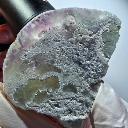 Phantom Fluorite Cube, Quartz Specimen, Green Purple Omehane, Namibia 59*39*22mm #12246 