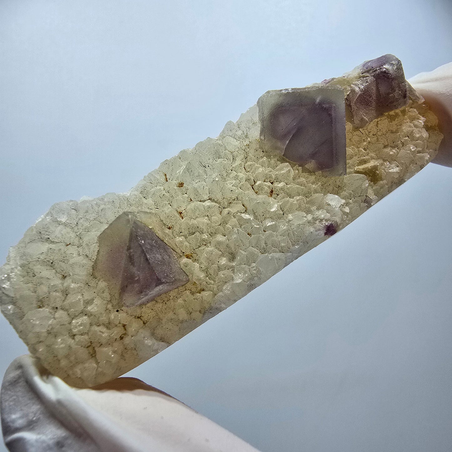 Phantom Fluorite Cube, Quartz Specimen, Green Purple Omehane, Namibia 65*20*20mm #12248 