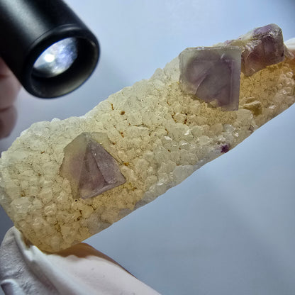 Phantom Fluorite Cube, Quartz Specimen, Green Purple Omehane, Namibia 65*20*20mm #12248 